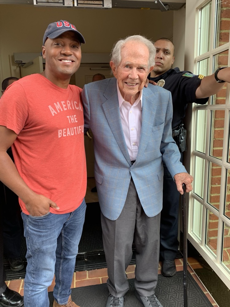 Terrance with Dr. M.G. “Pat” Robertson, founder of CBN